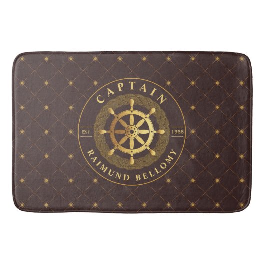 Gouden Ship Wheel Bath Mat (Voorkant)