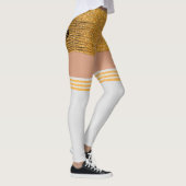 Gouden Shorts Knie Sokken Naam Roller Derby Leggings (Rechts)