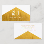 Gouden sieraden Designer Faux Gold Folie Rand Visitekaartje (Voorkant / Achterkant)