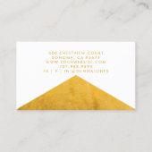 Gouden sieraden Designer Faux Gold Folie Rand Visitekaartje (Achterkant)