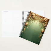 Gouden Sieraden Festieve Groene Feestdagen Planner (Display)