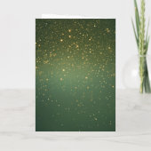 Gouden Sieraden Festive Groen Feestdag Kaart (Achterkant)