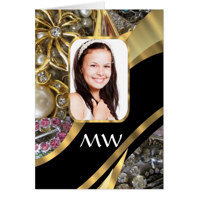 Gouden sieraden foto achtergrond (Voorkant)