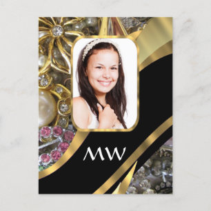Gouden sieraden foto achtergrond briefkaart