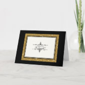 Gouden Sieraden Glitter Gestreepte Klassieke Dank  Bedankkaart (Voorkant)