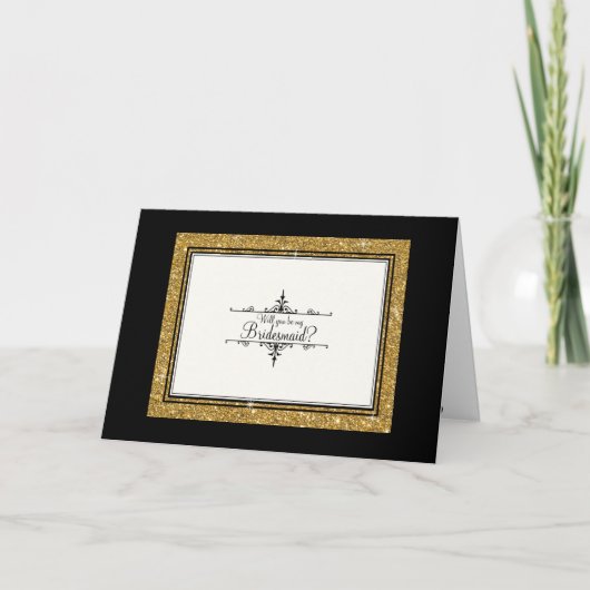 Gouden Sieraden Glitter Gestreepte Klassieke Dank Bedankkaart (Voorkant)