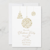 Gouden Sieraden Kerstvakantie Feestje Kaart (Voorkant)