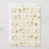 Gouden Sieraden Kerstvakantie Feestje Kaart (Achterkant)