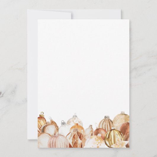 Gouden Sieraden Kerstvakantie Kerstfeest Kaart (Achterkant)