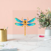 Gouden sieraden libel insect vip fun vector afbeel acryl bord (Huwelijk)