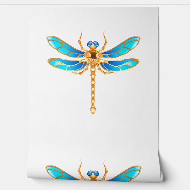 Gouden sieraden libel insect vip fun vector afbeel behang (Afrollen)