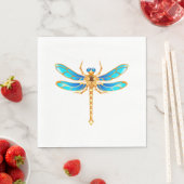 Gouden sieraden libel insect vip fun vector afbeel servet (Insitu)