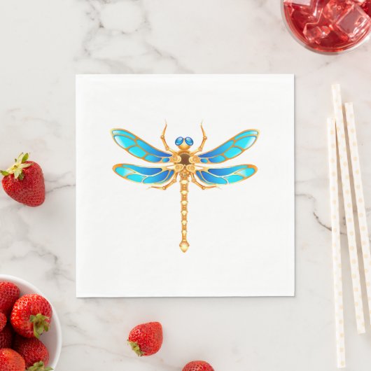 Gouden sieraden libel insect vip fun vector afbeel servet (Insitu)