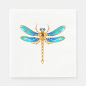 Gouden sieraden libel insect vip fun vector afbeel servet (Voorkant)
