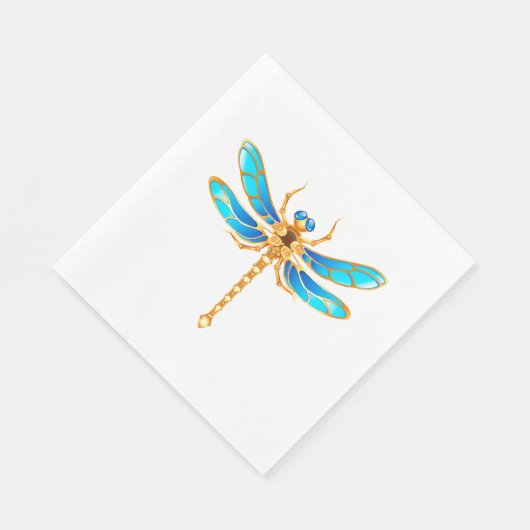 Gouden sieraden libel insect vip fun vector afbeel servet (Hoek)