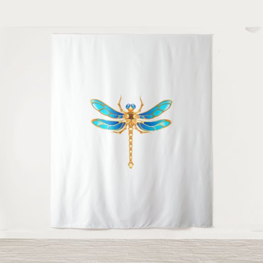Gouden sieraden libel insect vip fun vector afbeel wandkleed (Voorkant)