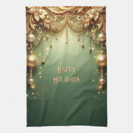 Gouden Sieraden Vakantie Keukendoek Theedoek