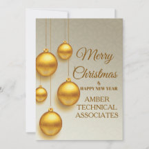 Gouden Sieraden Zakelijke Kerstkaart