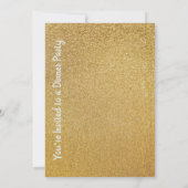 Gouden Sieraden Zakelijke Kerstvakantie Feest Kaart (Achterkant)