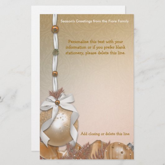  gouden sierbenodigdheden briefpapier (Voorkant / Achterkant)