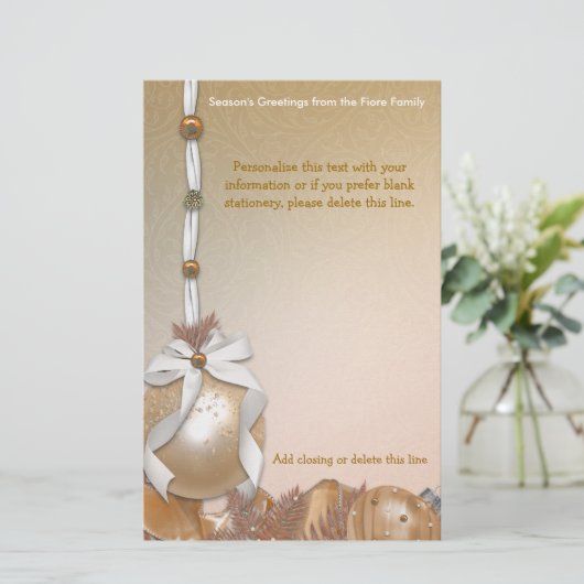  gouden sierbenodigdheden briefpapier (Staand voorkant)