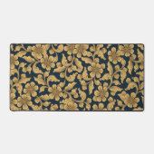 Gouden sierbloemen-bureau mat (Voorkant)
