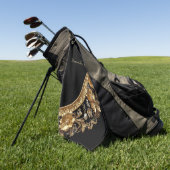 Gouden Sierbloemen Golfhanddoek (Groen)