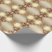 Gouden Sierbloemen Inpakpapier (Hoek)