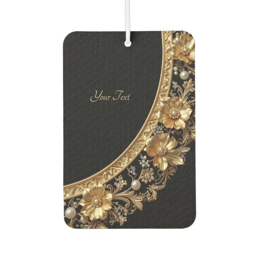 Gouden Sierbloemen Luchtverfrisser (Voorkant)