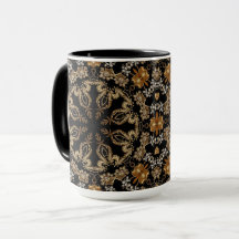 Gouden Sierbloemen Mok