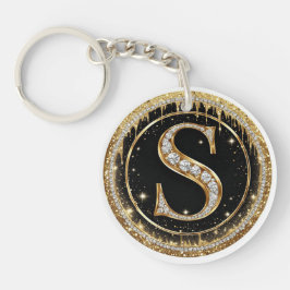 Gouden Sierinitiaal S Cadeau Sleutelhanger