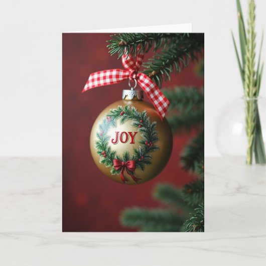 Gouden Sierkerstkaart Kaart (Voorkant)