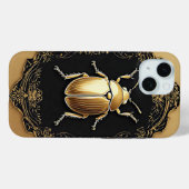 Gouden Sierkever op Decoratieve Achtergrond Case-Mate iPhone Case (Achterkant (horizontaal))