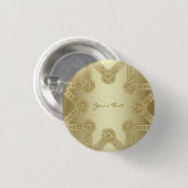 Gouden Sierknop Ronde Button 3,2 Cm (Voorkant /achterkant)