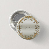 Gouden Sierknop Ronde Button 3,2 Cm (Voorkant /achterkant)