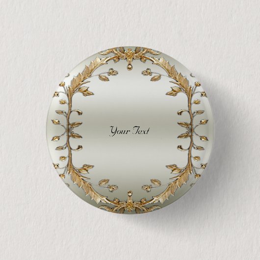 Gouden Sierknop Ronde Button 3,2 Cm (Voorkant)