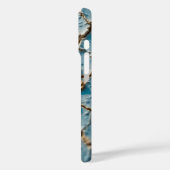 Gouden sierletter E met kroon overlay Case-Mate iPhone Case (Achterkant / Links)