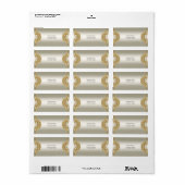 Gouden Sierlijk Adreslabel Etiket (Full Sheet)