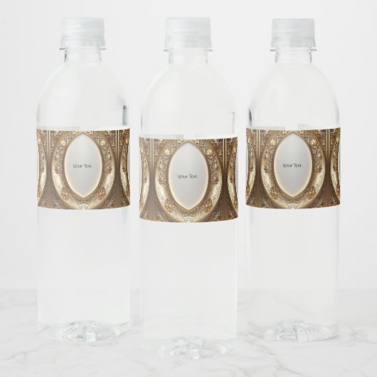 Gouden Sierlijk Frame Waterfles Label Etiket (Flessen)