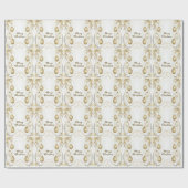 Gouden Sierlijk Kerstfeest Verfijnd Cadeaupapier (Vlak)