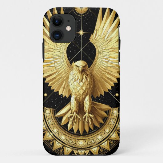 Gouden Sierlijke Adelaar Case-Mate iPhone Case (Achterkant)