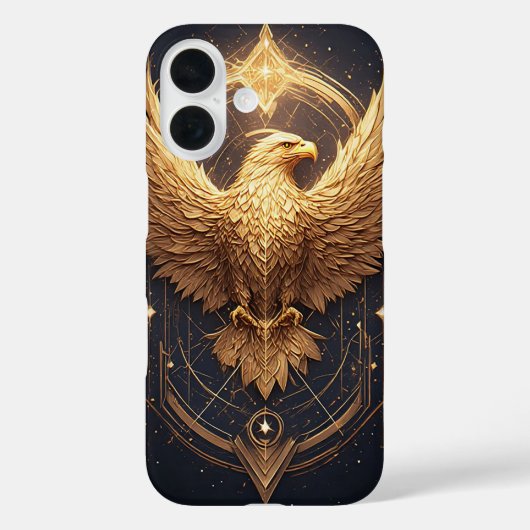 Gouden Sierlijke Adelaar Case-Mate iPhone Case (Achterkant)