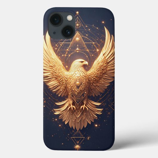 Gouden Sierlijke Adelaar Case-Mate iPhone Case (Achterkant)