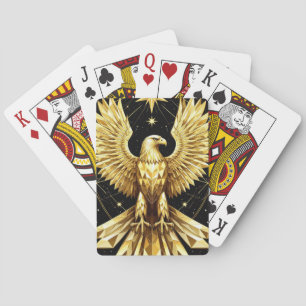 Gouden Sierlijke Adelaar Pokerkaarten