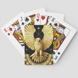 Gouden Sierlijke Adelaar Pokerkaarten