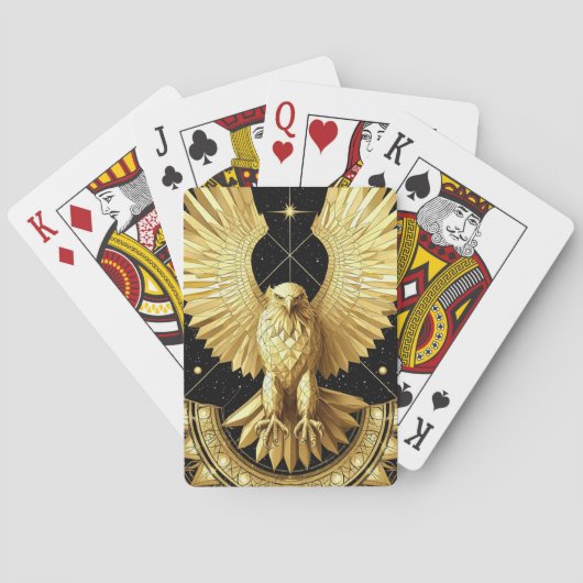 Gouden Sierlijke Adelaar Pokerkaarten (Achterkant)