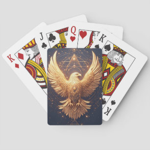 Gouden Sierlijke Adelaar Pokerkaarten