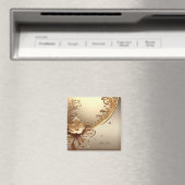 Gouden Sierlijke Bloem Magneet (Insitu (Vaatwasser))