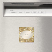 Gouden Sierlijke Bloem Magneet (Insitu (Vaatwasser))