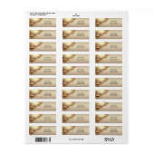 Gouden Sierlijke Bloem Motief Retour Adres Label (Full Sheet)